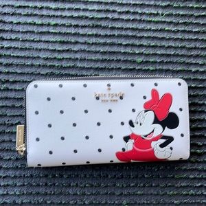 disney x kate spade new york other minnie mouse large continental wallet